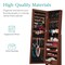 Best Choice Products Jewelry Armoire Cabinet, Full Length Mirror w/ Velvet Storage Interior, Lock